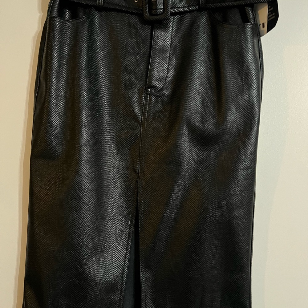 Black “pleather” skirt